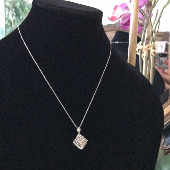 10k Cluster Diamond Pendant Only Yellow and White Gold - Picture 3 of 9